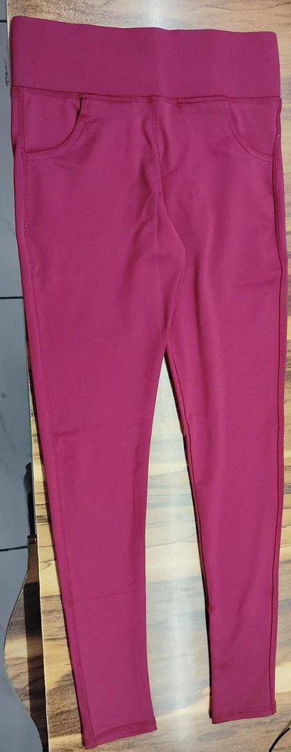 Women's Solid Lycra Stretch Leggings