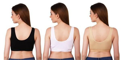 Womens Multicolor Air Bra (Pack of 3)