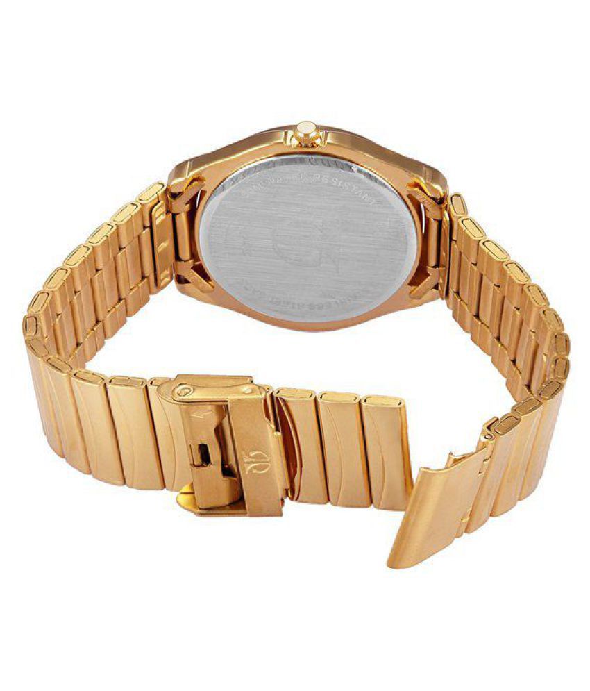 STYLISH TITAN ANALOG WATCH WITH DAY & DATE - GOLDEN